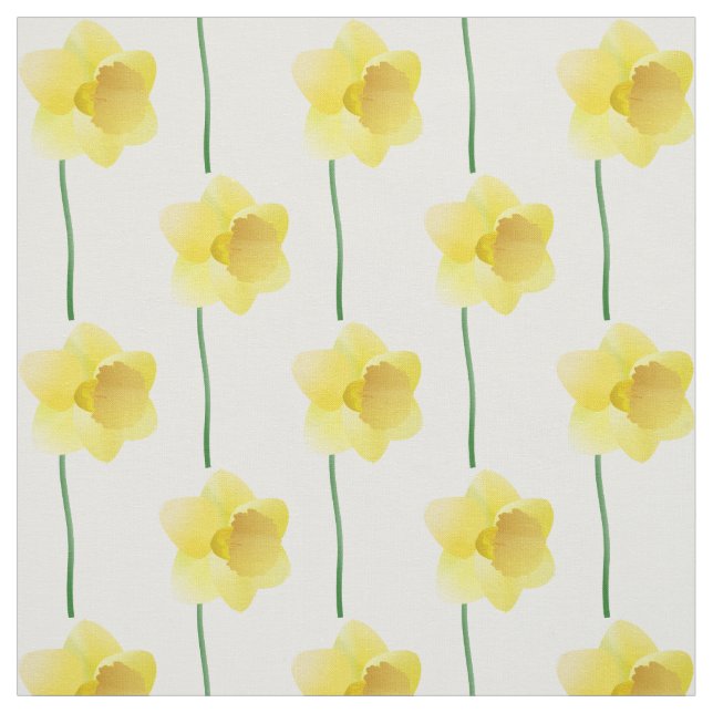 Gul påskliljavårblomma på beställnings- bakgrund tyg (Provkarta)
