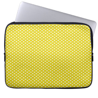 Gul polka dots laptop fodral