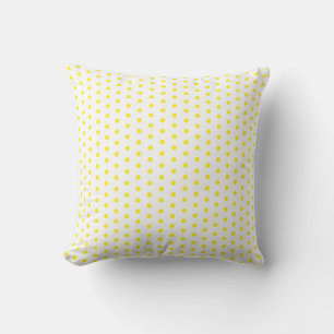 Gul polka dots White Custom Colors Cute Söt Kudde
