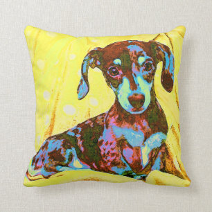 gul popkonsttax kudde