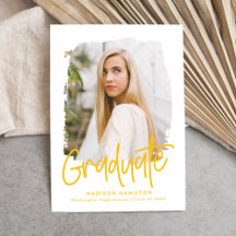 Gul | Preppy Script Photo Studenten