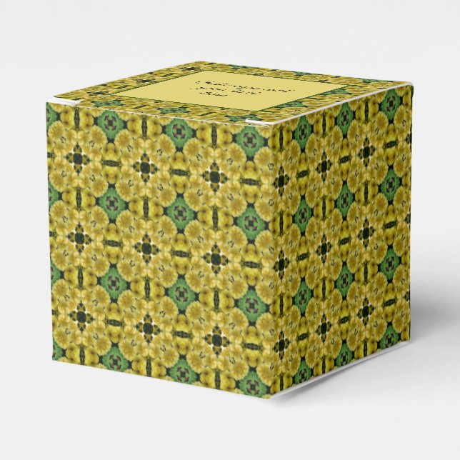 Gul Primlilia Blomma Abstrakt Konst Personlig Presentaskar (Framsidan Sidan)