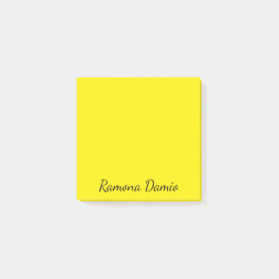 Gul Profesionalell Minimalistisk Svart Skrift Post-it Block