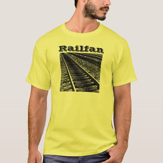 Gul Railfan dräkt T-shirt (Framsida)