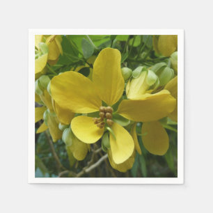 Gul Regn Träd Tropisk Gul Blomma Pappersservett