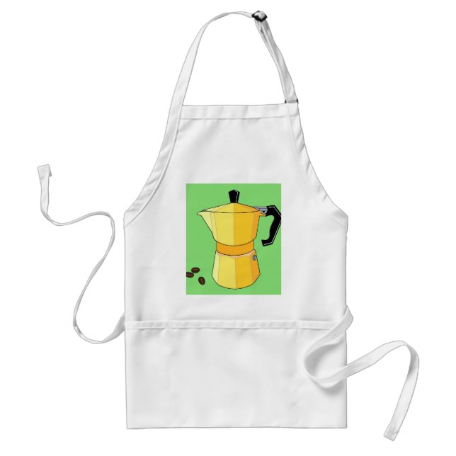 Gul regnbåge espresso förkläde (Framsidan)
