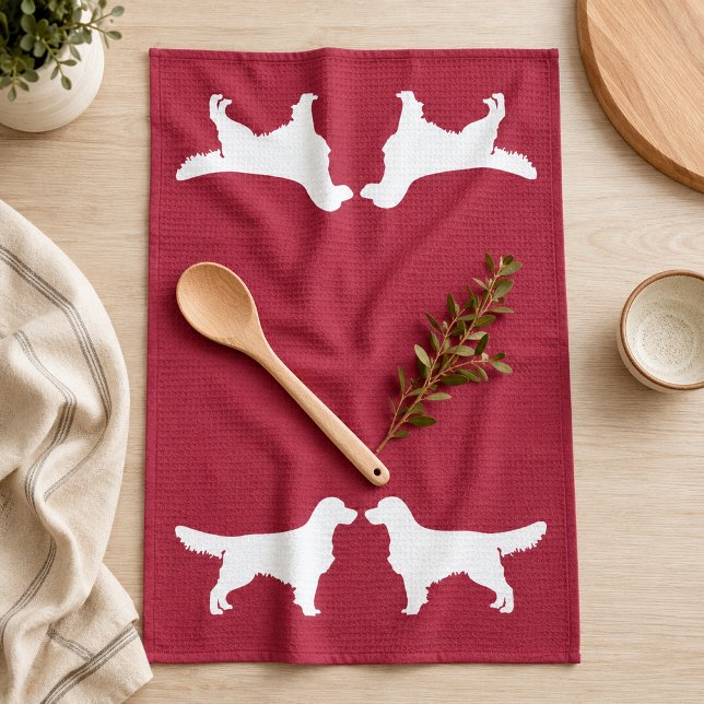 Gul Retriever Hund Köks Handduk Kökshandduk (Golden Retriever dish towel)