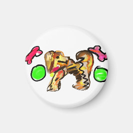 Gul retriever konst magnet