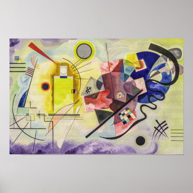 Gul-Röd-Blå av Kandinsky Poster (Framsidan)
