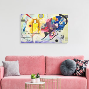 Gul, Röd, Blå av Wassily Kandinsky Canvastryck