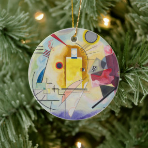 Gul, Röd, Blå av Wassily Kandinsky Julgransprydnad Keramik
