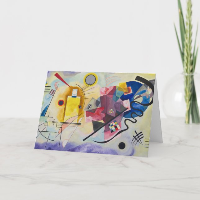 Gul, Röd, Blå av Wassily Kandinsky Kort (Framsida)