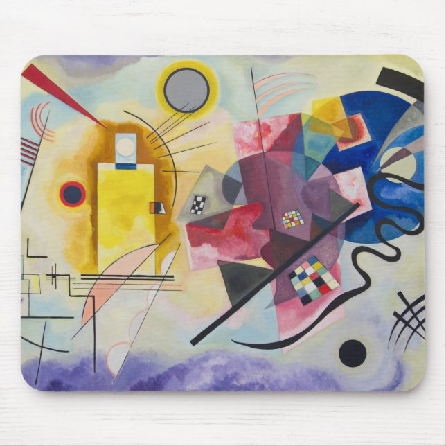 Gul, Röd, Blå av Wassily Kandinsky Musmatta (Framsidan)