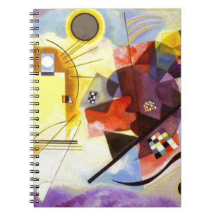 Gul Röd Blå Kandinsky Abstrakt Målning Anteckningsbok