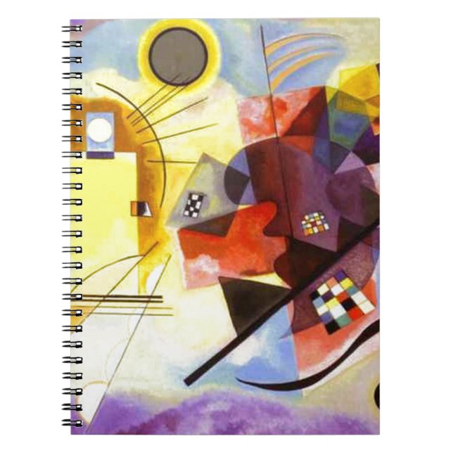 Gul Röd Blå Kandinsky Abstrakt Målning Anteckningsbok (Framsidan)