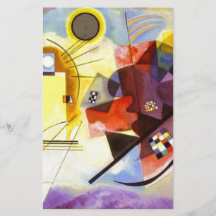 Gul Röd Blå Kandinsky Abstrakt Målning Brevpapper