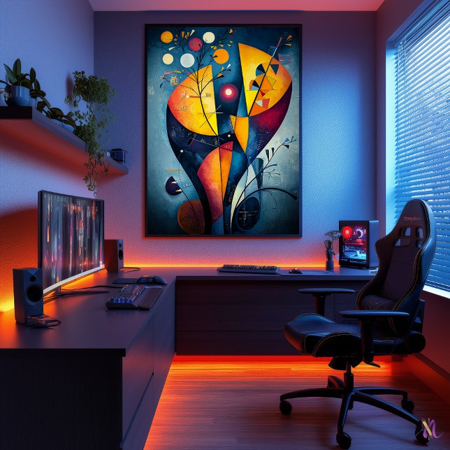 Gul Röd Blå - Kubistiskt mästerverk Inspirerad Poster (Skapare uppladdad)