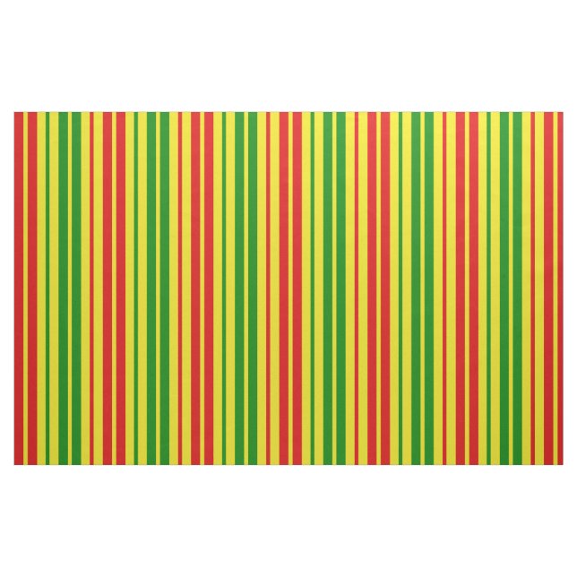 Gul Röd Grön Randig Mönster   Tyg (Fat Quarter)