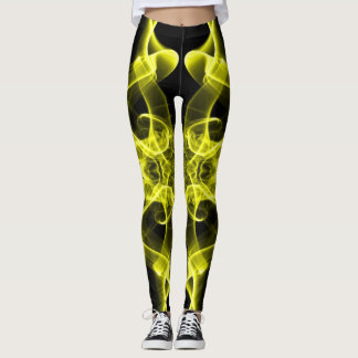 Gul Rökg Symmetrisk Minimalistisk Svart Leggings
