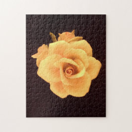 Gul ros 11 x 14 flytta sig mycket långsamt att pussel