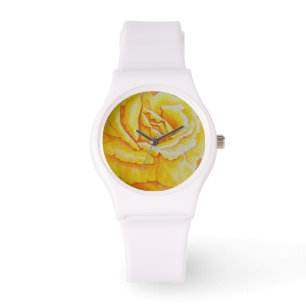Gul ros armbandsur
