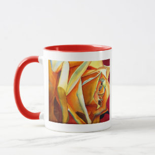 Gul ros Art Lycklig Mors dag mugg