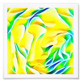 Gul ros Art Prnt Fototryck