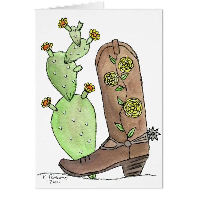 Gul ros av Texas Hälsningskort (Framsidan)