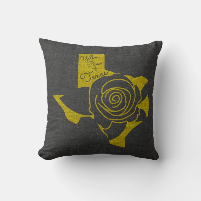 Gul ros av Texas Kudde (Framsida)