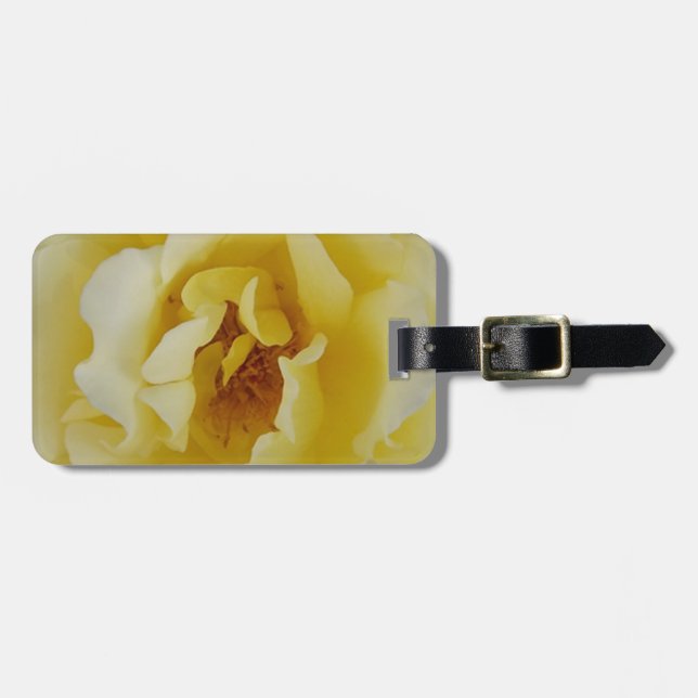 Gul ros bagagebricka (Horisontell Framsida)