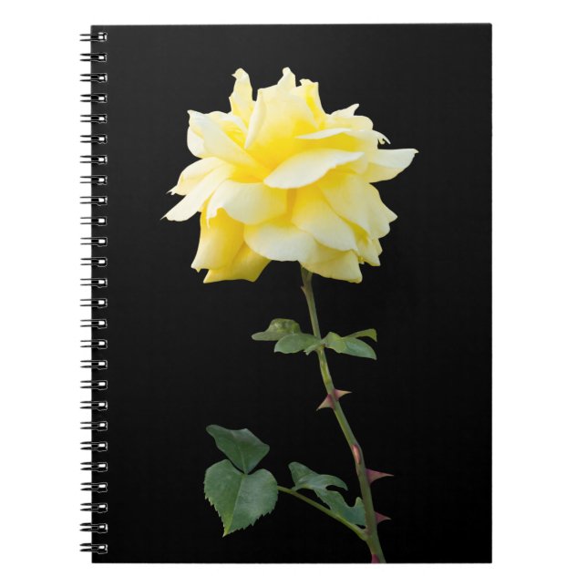 Gul ros blomma anteckningsbok (Framsidan)