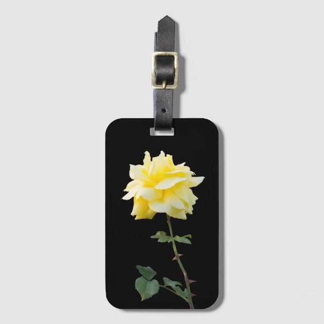 Gul ros blomma bagagebricka (Framsida vertikal)