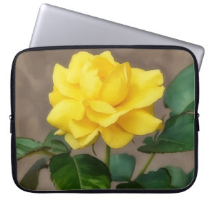 Gul Ros Blomma Bärbar Dator Fodral
