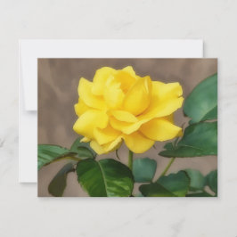 Gul Ros Blomma Konst Notkort Set Anteckningskort