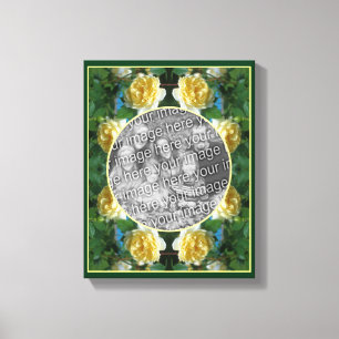 Gul Ros Blomma Ram Skapa Din Egen Foto Canvastryck