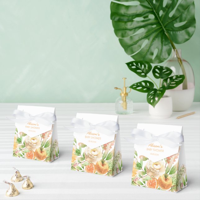 Gul Ros Blommig Grönska Flickas Bebis Shower Presentaskar (Skapare uppladdad)