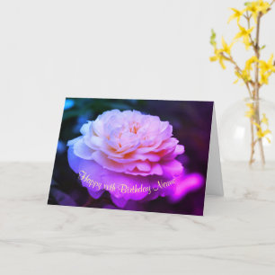 Gul ros Blommigt Art Personlig födelsedag Kort