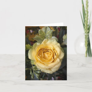 Gul ros Blommigt av Elegant Tack Kort