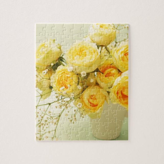 gul ros bouquet pussel (Vertikal)