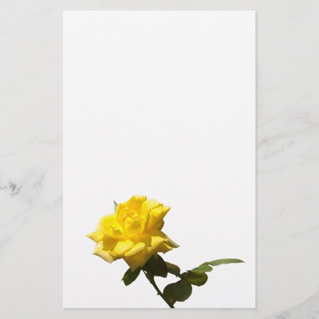 Gul ros brevpapper (Framsida)