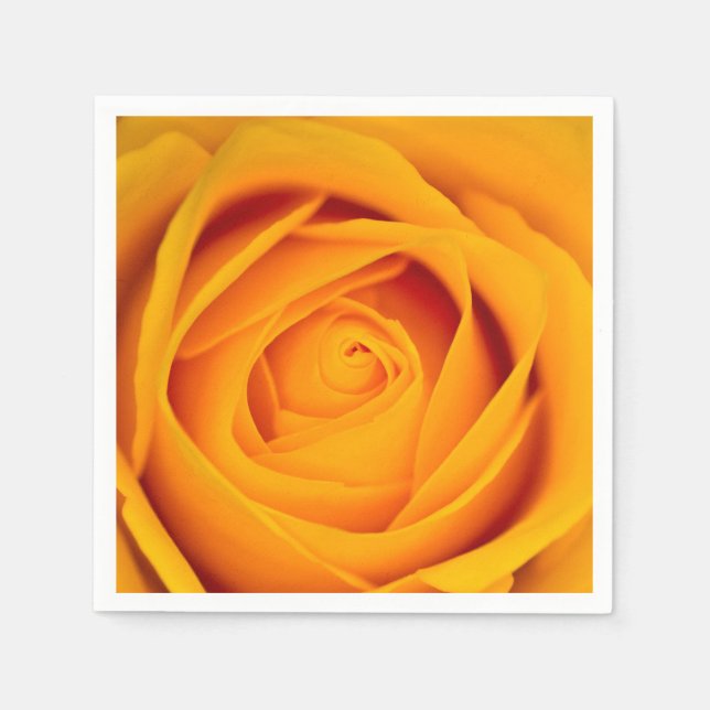 Gul ros Cocktail papper napkin Pappersservett (Framsidan)