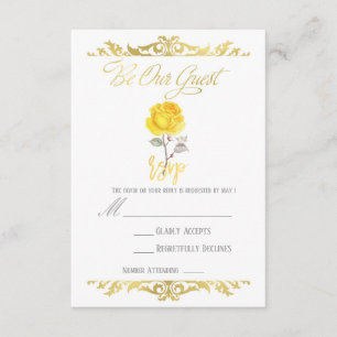 Gul Ros & Elegant Guld Fest Event RSVP Svar
