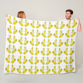 Gul ros Fabric. Fleecefilt