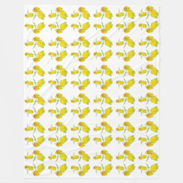 Gul ros Fabric. Fleecefilt