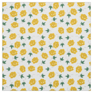 Gul ros Fabric Tyg