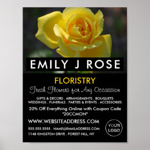 Gul ros, Floristry Advertising Poster