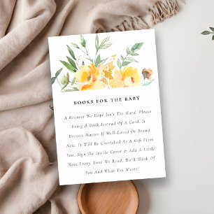 Gul ros Flower Bunch Bokar for Baby Shower Tilläggskort