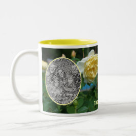 Gul ros Flower Ram Skapar ditt eget foto Två-Tonad Mugg