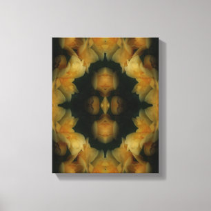 Gul ros Flowers Abstrakt Natur Canvastryck