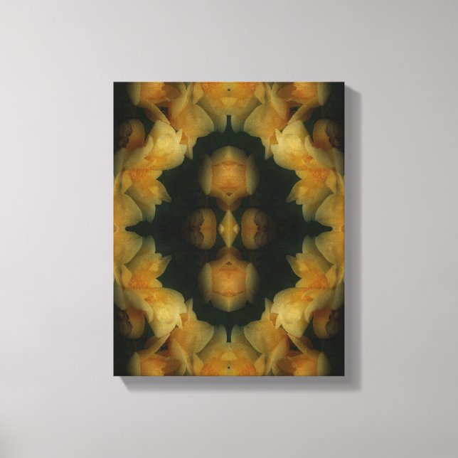 Gul ros Flowers Abstrakt Natur Canvastryck (Framsida)